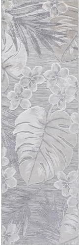 Luul Home Floral Indoor Outdoor Runner Rugs 2x7 Entryway Rug, Kitchen, Hallway Rug Washable Stain Resistant Outside Carpet Beige 2 x 7 - Image 2