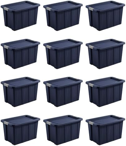 Sterilite Latching Tuff1 Tote Containers w/Lids, 30 Gallon, 12-Pack by Sterilite