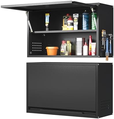 Coolsun Garage Wall Cabinet with Up-Flip Door, 19.7" H Metal Wall Cabinet by MetalCabinet