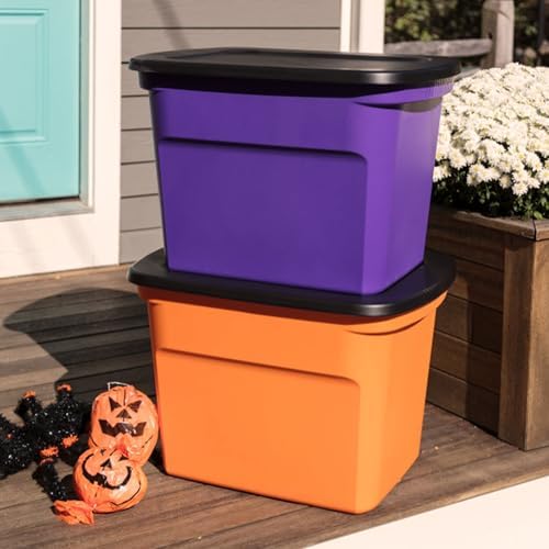 Sterilite Tote, Plastic Storage Bins with Snap Lids, 18 Gallon, 8-Pack - Image 5