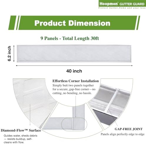 6 Inch Gutter Guard, 100% Stainless Steel Micro-Mesh Screen - Image 6