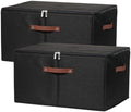 2PCS Storage Bins with Zipper Lids Decorative Lidded Basket Box by VinneGenzz