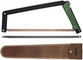 AGAWA - BOREAL21 Backwoods Kit - Includes 21" Folding Saw, Leather Sheath, 21" All-Purpose & 21" Aggressive Saw Blade - For Camping, Hunting & Survival Kit (Black Frame/Green Handle) by AgawaGear