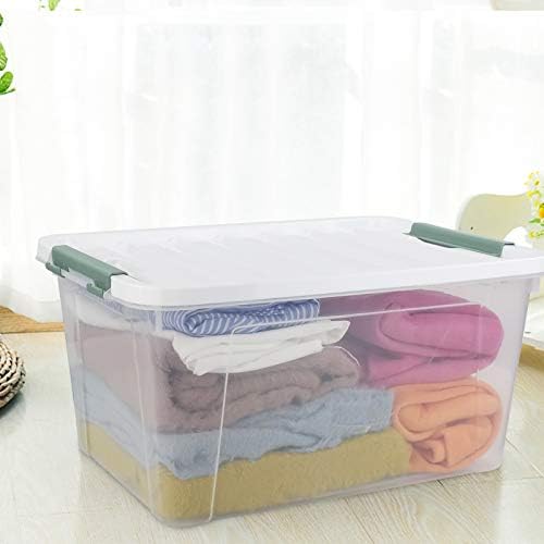 Plastic Latch Storage Box, 35 Quart, Pack of 6 Large Clear Bins - Image 5