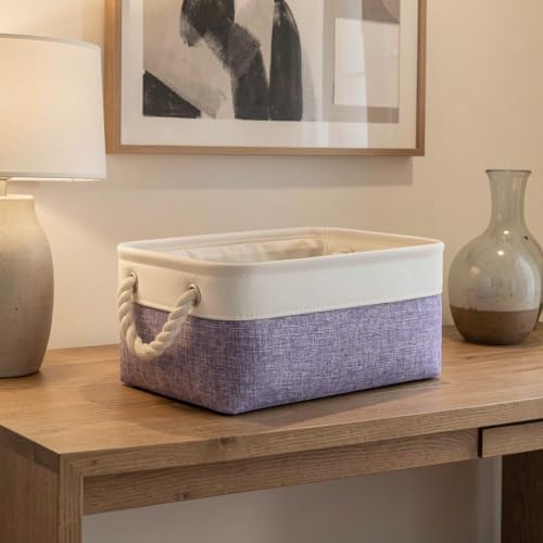 13.8x9.8x6.7 Inch Fabric Small Storage Bins with Handles 6 Pack - Image 6