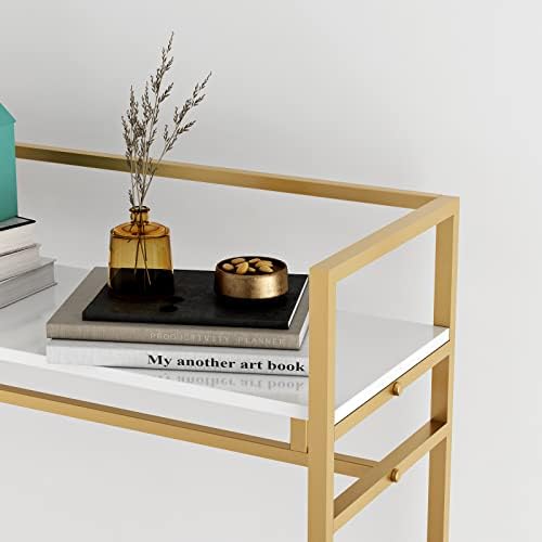 Heavy Duty Gold Clothing Rack with Shelves for Hanging Clothing, Gold Metal Freestanding Garment Rack for Retail Display (59" L) - Image 5
