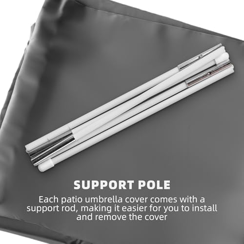 Cantilever Patio Umbrella Cover Outdoor Umbrella Covers, Grey - Image 5