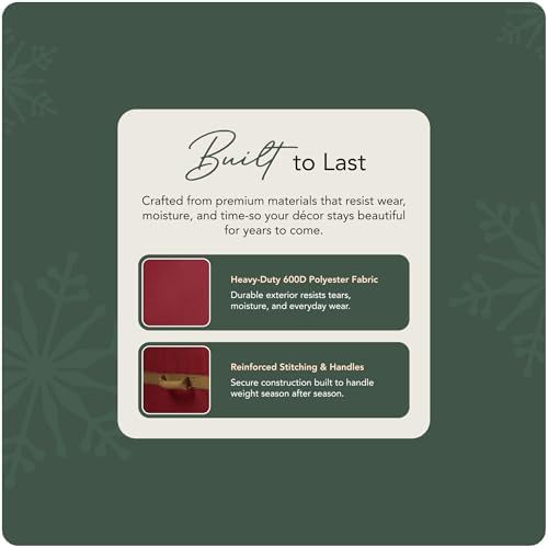 Covermates Christmas Tree Structured Rolling Storage Bag, Red - Image 6