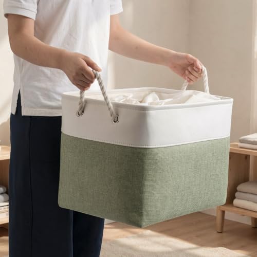 16x12x12 In Foldable Fabric Large Storage Bins with Handle 3 Pack - Image 5