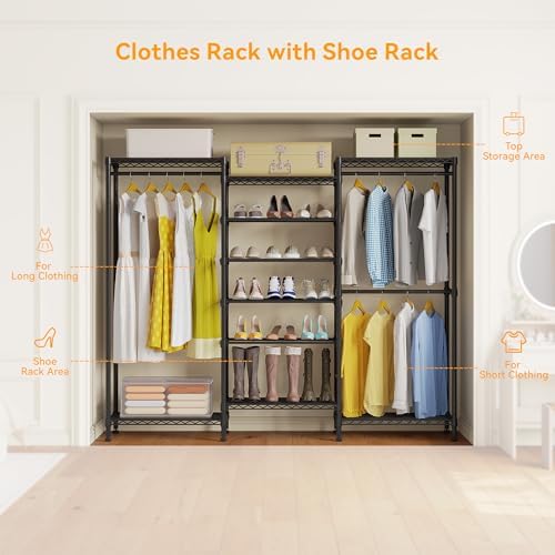 Higeego H12 Heavy Duty Clothes Rack, Black - Image 6