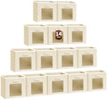 Homsorout Storage Cube 11 Inch - Cube Storage Bins with Window, Closet Storage Baskets with Handle, Fabric Bins for Closet, Shelves, Toys, Clothes, Set of 14, Beige by Homsorout