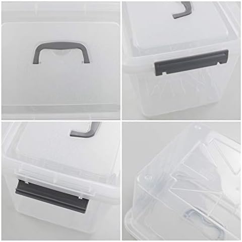6-Pack Clear Plastic Storage Latch Box with Lids, 10 L - Image 2