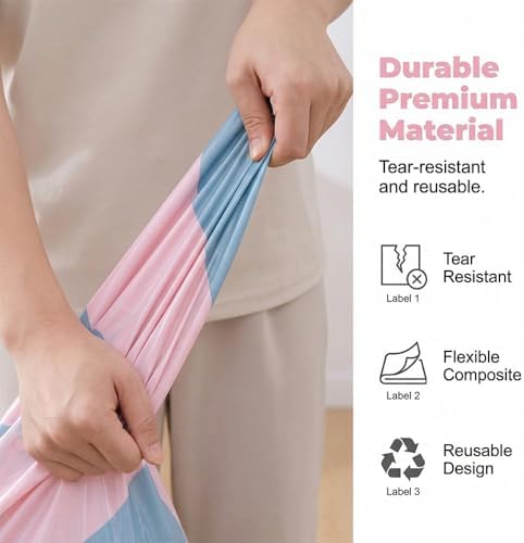 No-Pump Vacuum Storage Bags, Cube Compression Space Saver Bags, Large 3D Storage Compression Bags for Clothes, Comforters, Blankets, Bedding and Seasonal Clothing,（19.6 x 27.5）5 Pack - Image 3