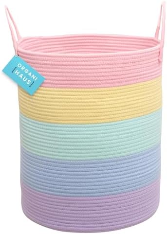 OrganiHaus Large Laundry Basket + Set of 3 Shelf Baskets - RAINBOW - Image 2