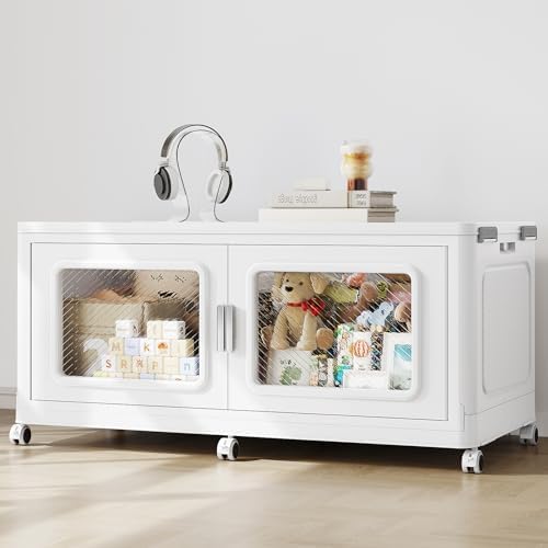 BROVIEW 300 Qt Extra Large Stackable Storage Bin with Lid, 1 Pack White by BROVIEW-EnjoytheArtofLife