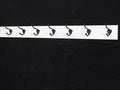 White Coat Rack with Oil Rubbed Bronze Hat & Coat Style Hooks (36" x 3.5 with 7 hooks) by PEG+AND+RAIL