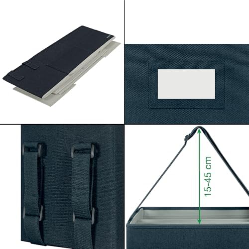 Leitz Fabric Hot Desking Work Bag & Storage Bag, Laptop Bag & Desk Tidy Organiser for Stationery & Laptop Accessories, w. Carry Handles, Foldable & Eco Conscious, Recycle Range, Velvet Grey, 64440089 - Image 6