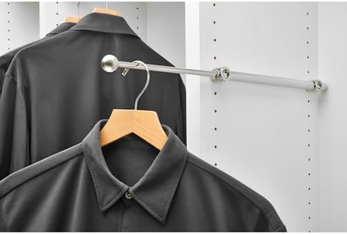 Rev-A-Shelf 14" Pull Out Valet Rod, Extendable Sliding Clothes Storage Hanging Rack with Mounting Hardware, Chrome, CVR-14-CR (2 Pack) - Image 6