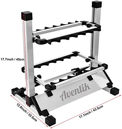 Aventik Aluminum Fishing Rod Rack 12 Rod Stand - Image 2
