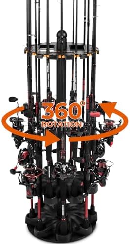 KastKing V16 Rotating Fishing Rod Holder for Garage, Fishing Gear by KastKing