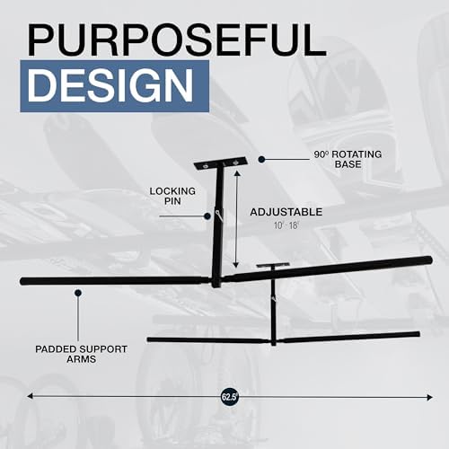 StoreYourBoard Adjustable Ski and Snowboard Ceiling Rack, Overhead Storage Mount, Double Sided - Image 3