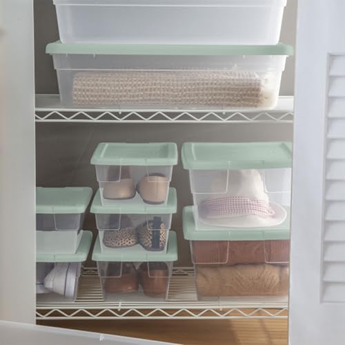 Sterilite 30 Pack Stackable Storage Bin with Lid, Clear Plastic Design, 6 Quart - Image 7