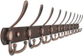 Dseap Coat Rack Wall Mount - 38” Long 10-Tri-Hooks Heavy Duty Coat Hanger Rail Wall Hooks for Hanging Coats Hats Clothing Clothes Purse Mudroom Entryway, Antique Copper by Dseap