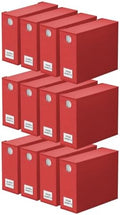 SpaceAid 12 Pack Bed Sheet Organizers and Storage, Foldable Organizer for Linen Closet, Set Folder Keeper With Window XL (Queen & King Size) Bedding Container (Red) by SpaceAid