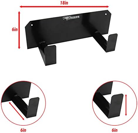 Pit Posse PP125BK Dual Helmet Rack Holder Enclosed Race Trailer Garage Shop - Made in USA - Aluminum Storage Organizer Hanger for Motorcycle Bike Helmets - Mounting Hardware Included (Black) - Image 6