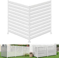 42" H x 38" W (2 Panels) Air Conditioner Fence Panels, Outdoor Privacy Screens, Pool Equipment Enclosure, Trash Can Screens Fence Kit for Outside Backyard Patio White by TaskStorz