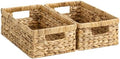 StorageWorks Wicker Storage Baskets for Shelves, Decorative Baskets, 2-Pack by StorageWorks