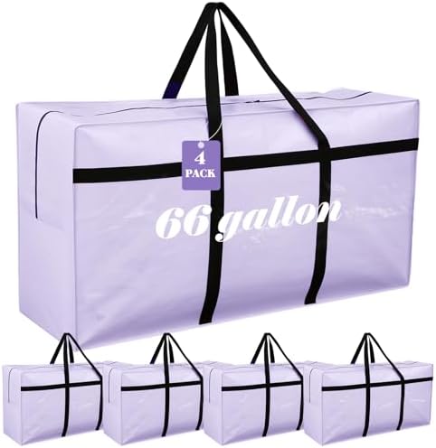 4 Pcs 66 Gallon Extra Large Moving Bags Heavy Duty Storage Bag - Image 2