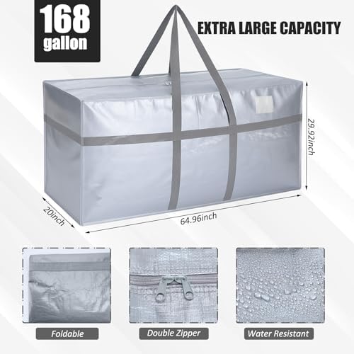 Windyun 4 Pcs 168 Gallon Extra Large Moving Bags XXL Heavy Duty Storage Bag - Image 2