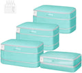 Comforter Storage Bag - Large Capacity Bedding Storage Bags Ultra Space Saving Self Compression Organizer, Washable Compression Bags for Storage Comforter Blanket Duvet Pillow, 4-Pack, Blue by EasortmPackingCubes