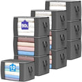 90L Large Storage Bags, 10 Pack Clothes Storage Bins Closet Organizers by BuddingJoy-BuildaJoyfulLifeforYou