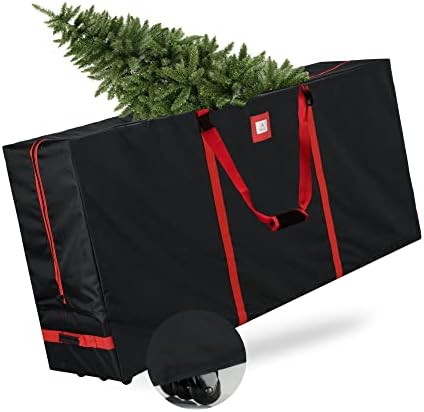 Tree Nest Rolling Christmas Tree Storage Bag 7.5ft Christmas Tree Box for Xmas Artificial Disassembled Trees Holiday Extra Large Storage Bags Container with Wheels & Handles Waterproof Canvas Oxford by TreeNest