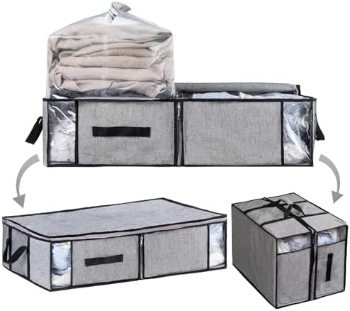TAILI Under Bed Vacuum Storage Bags for Comforters,41x17.7x6",Retro Grey by TAILI