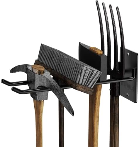 4-Pack Solid Steel Garage Wall Hooks for Tools by OUUO