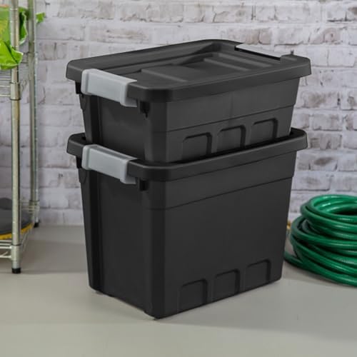 Sterilite Stacker Tote, Plastic Storage Bins with Lids, 4 Gallon, 6-Pack - Image 6