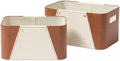 LA JOLIE MUSE Faux Leather Storage Baskets for Organizing, Beige 2 Pack by LaJol%C3%ADeMuse