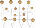 SHISEDECO Classic Mid Century Hang it All Coat Rack, Modern Wall Mounted Hooks with Painted Solid Wooden Balls(Multi Colors Available) (White Frame Natural) by Unknown