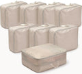 8 Pack Compression Storage Bags, Comforter Storage Bag, Light Brown by PLMMOUT