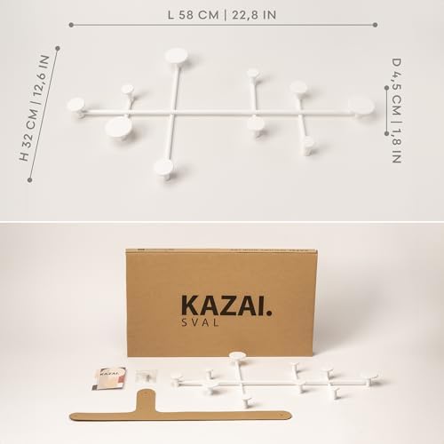 Kazai. 'Sval' Wall Wardrobe | Minimalist Coat Hook Design from Berlin | Modern Metal Wall-Mounted Coat Rack/Hooks | White - Image 6