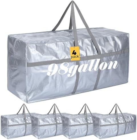 Windyun 4 Pack 98 Gallon Extra Large Moving Bags XXL Heavy Duty Storage Bag by Windyun