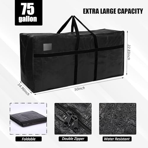 Windyun 4 Pack 75 Gallon Extra Large Moving Bags XXL Heavy Duty Storage Bag - Image 2