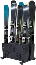 Freestanding Ski Storage Rack for 4 Pairs, Floor Stand Ski Organizer Rack, Heavy Duty Alloy Steel Ski Holders Ski Organizer, Freestanding Ski Organizer for Garage Basement by YeeJinHong