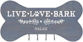 Rooms Organized Personalized Live Love Bark Wall Mounted Dog Bone Pet Leash Rack,Dog Collar Holder New Home Decor Gift Ideas and 4 Hooks 16" L x 8" H 2.5." deep (Classic Grey) by Unknown