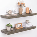 Acovy 36 Inch Floating Shelves, 12" Deep Floating Shelf Wall Mounted, 36" Wall Shelves, Rustic Deep Bookshelf, Extra Deeper & Thicker Display Shelves for Bedroom, Living Room, Set of 2 by Acovy
