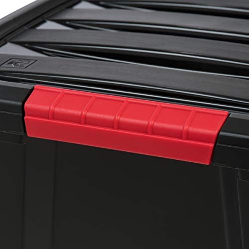 IRIS USA 6-Pack 32 Quart Storage Bins with Lids, Black - Image 5