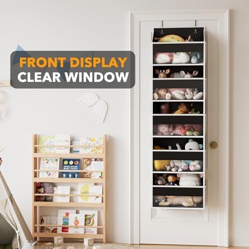 SpaceAid 2 Pack Over The Door Organizer with 5 Large Pockets and 10 Mesh Side Pockets, 5 Layers Door Organizer Hanging with Clear Window for Bedroom, Bathroom, Pantry and Nursery, Black - Image 5